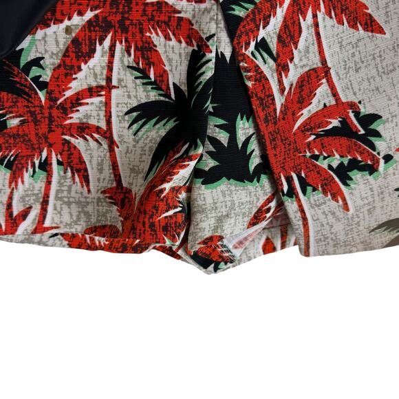 TopShop Tropical Print Palm Tree Mini Skirt Skort Shorts Resort Wear Size 6 - Picture 4 of 8